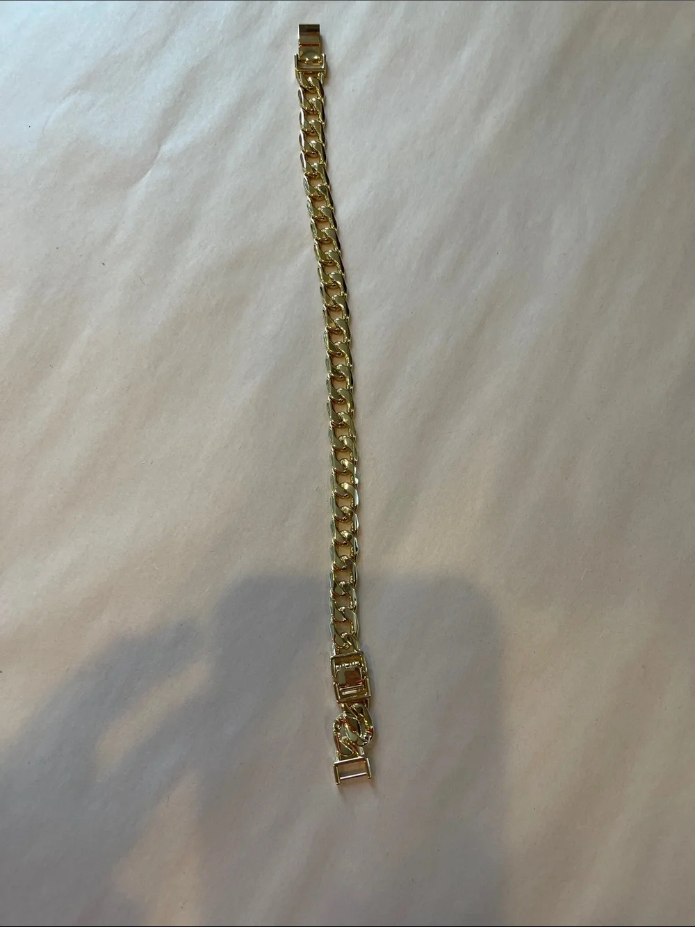 Gold Tone Chain Link Bracelet - Men’s  Accessory 11” inch long with extension